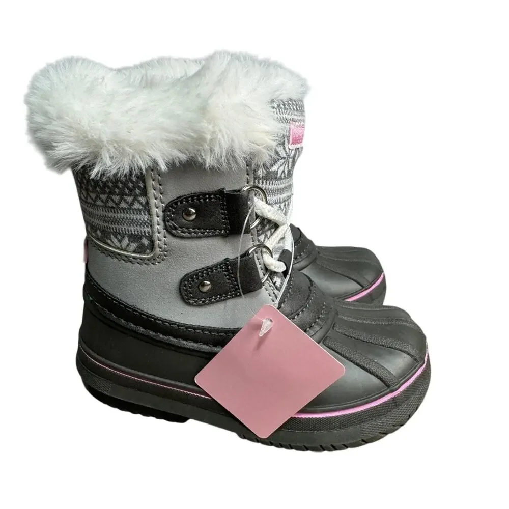 LONDON FOG Girls Toddler Cold Weather Snow Boot Size 7 #Bag CA